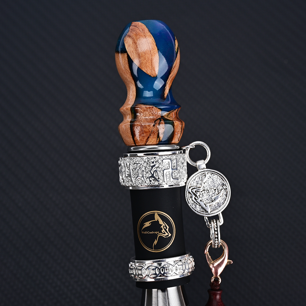 Wolfcoolvape Premium Stabilized Wood Hookah Mouth Tip Luxury Personal Shisha Mouthpiece detail 3