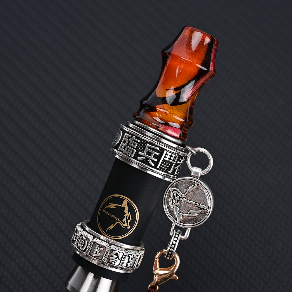 Wolfcoolvape Luxury Stabilized Wood Hookah Tip Custom Personal Style Shisha Mouthpiece thumbnail 2